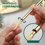 Maxbell Candle Accessory Set Wick Trimmer Wick Flame Snuffer Tray Gift Gold