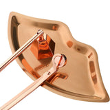 Maxbell Candle Accessory Set Wick Trimmer Wick Flame Snuffer Tray Gift Rose Gold