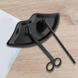 Maxbell Candle Accessory Set Wick Trimmer Wick Flame Snuffer Tray Gift Black