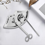 Maxbell Candle Accessory Set Wick Trimmer Wick Flame Snuffer Tray Gift Silver