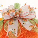 Maxbell Halloween Pumpkin Wreath Door Hanger for Stairs Indoor Thanksgiving Decor