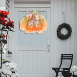 Maxbell Halloween Pumpkin Wreath Door Hanger for Stairs Indoor Thanksgiving Decor
