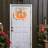 Maxbell Halloween Pumpkin Wreath Door Hanger for Stairs Indoor Thanksgiving Decor