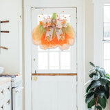 Maxbell Halloween Pumpkin Wreath Door Hanger for Stairs Indoor Thanksgiving Decor