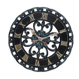 Maxbell Round Watch Clock Roman Numerals Decorative for Yard Outdoor Use Office