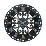 Maxbell Round Watch Clock Roman Numerals Decorative for Yard Outdoor Use Office