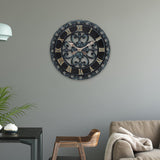 Maxbell Round Watch Clock Roman Numerals Decorative for Yard Outdoor Use Office