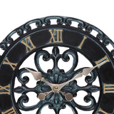 Maxbell Round Watch Clock Roman Numerals Decorative for Yard Outdoor Use Office