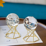 Maxbell Decorative Ball Holder with Metal Stand for Dining Room Tabletop StyleC