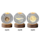 Maxbell Modern Ball Night Light with Resin Base Decorative for Living Room Decor styleA