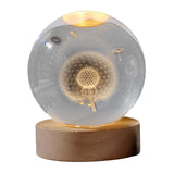 Maxbell Modern Ball Night Light with Resin Base Decorative for Living Room Decor styleA