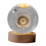 Maxbell Modern Ball Night Light with Resin Base Decorative for Living Room Decor styleA
