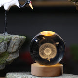 Maxbell Modern Ball Night Light with Resin Base Decorative for Living Room Decor styleA