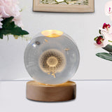Maxbell Modern Ball Night Light with Resin Base Decorative for Living Room Decor styleA