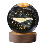 Maxbell Modern Ball Night Light with Resin Base Decorative for Living Room Decor styleB