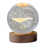 Maxbell Modern Ball Night Light with Resin Base Decorative for Living Room Decor styleB