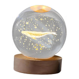 Maxbell Modern Ball Night Light with Resin Base Decorative for Living Room Decor styleB