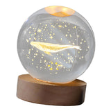 Maxbell Modern Ball Night Light with Resin Base Decorative for Living Room Decor styleB