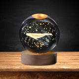 Maxbell Modern Ball Night Light with Resin Base Decorative for Living Room Decor styleB