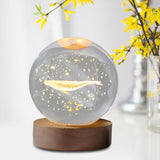 Maxbell Modern Ball Night Light with Resin Base Decorative for Living Room Decor styleB