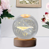 Maxbell Modern Ball Night Light with Resin Base Decorative for Living Room Decor styleB