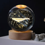 Maxbell Modern Ball Night Light with Resin Base Decorative for Living Room Decor styleB