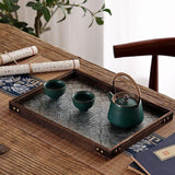 Maxbell Luxury Storage Tray Cosmetics Jewelry Decorative for Tea Cup Living Room 32cmx22cmx2.8cm