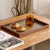 Maxbell Luxury Storage Tray Cosmetics Jewelry Decorative for Tea Cup Living Room 32cmx22cmx2.8cm