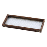 Maxbell Luxury Storage Tray Cosmetics Jewelry Decorative for Tea Cup Living Room 32cmx12cmx2.8cm