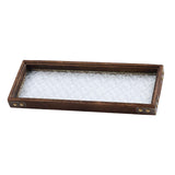 Maxbell Luxury Storage Tray Cosmetics Jewelry Decorative for Tea Cup Living Room 32cmx12cmx2.8cm