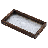 Maxbell Luxury Storage Tray Cosmetics Jewelry Decorative for Tea Cup Living Room 22cmx12cmx2.8cm