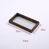 Maxbell Luxury Storage Tray Cosmetics Jewelry Decorative for Tea Cup Living Room 22cmx12cmx2.8cm