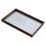 Maxbell Luxury Storage Tray Cosmetics Jewelry Decorative for Tea Cup Living Room 34cmx24cmx2.8cm