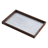 Maxbell Luxury Storage Tray Cosmetics Jewelry Decorative for Tea Cup Living Room 34cmx24cmx2.8cm