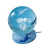 Maxbell Ball Night Light Lamp Decorative with Base for Bedroom Decoration Plankton