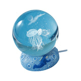 Maxbell Ball Night Light Lamp Decorative with Base for Bedroom Decoration Plankton