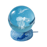 Maxbell Ball Night Light Lamp Decorative with Base for Bedroom Decoration Plankton