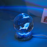Maxbell Ball Night Light Lamp Decorative with Base for Bedroom Decoration Dolphin
