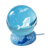 Maxbell Ball Night Light Lamp Decorative with Base for Bedroom Decoration Dolphin
