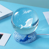 Maxbell Ball Night Light Lamp Decorative with Base for Bedroom Decoration Dolphin