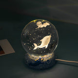 Maxbell Creative Night Light Glowing with Base for Christmas Living Room Bedroom dolphin