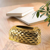 Maxbell Luxury Facial Tissue Box Cover Case for Countertops Bathroom Decorative gold