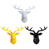Maxbell Resin Deer Head Sculpture Wall Mount Animal Statue Figurines Decoration White