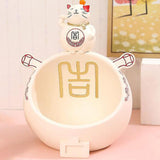 Maxbell Cat Storage Bowl Sundries Container Modern Sculpture Holder for Decor Beige