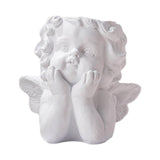 Maxbell Angel Statue Crafted Planter Pot Sculpture for Art Decoration White