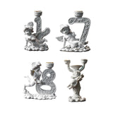 Maxbell Nordic Angel Candle Holder Decoration Figurine Collection for Wedding Party No.4