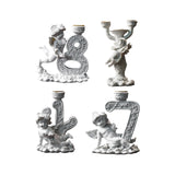 Maxbell Nordic Angel Candle Holder Decoration Figurine Collection for Wedding Party No.4