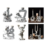 Maxbell Nordic Angel Candle Holder Decoration Figurine Collection for Wedding Party No.4