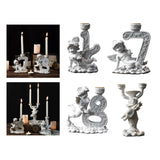 Maxbell Nordic Angel Candle Holder Decoration Figurine Collection for Wedding Party No.4