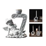 Maxbell Nordic Angel Candle Holder Decoration Figurine Collection for Wedding Party No.Seven